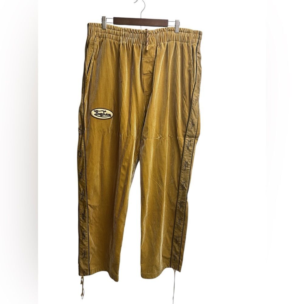 VTG Y2K Nelly Barefox Pimp Juice Gold Tan Brown Corduroy Baggy Sweatpants SZ 2XL